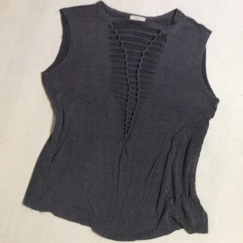 Vintage tiny willow sleeveless ripped distressed top